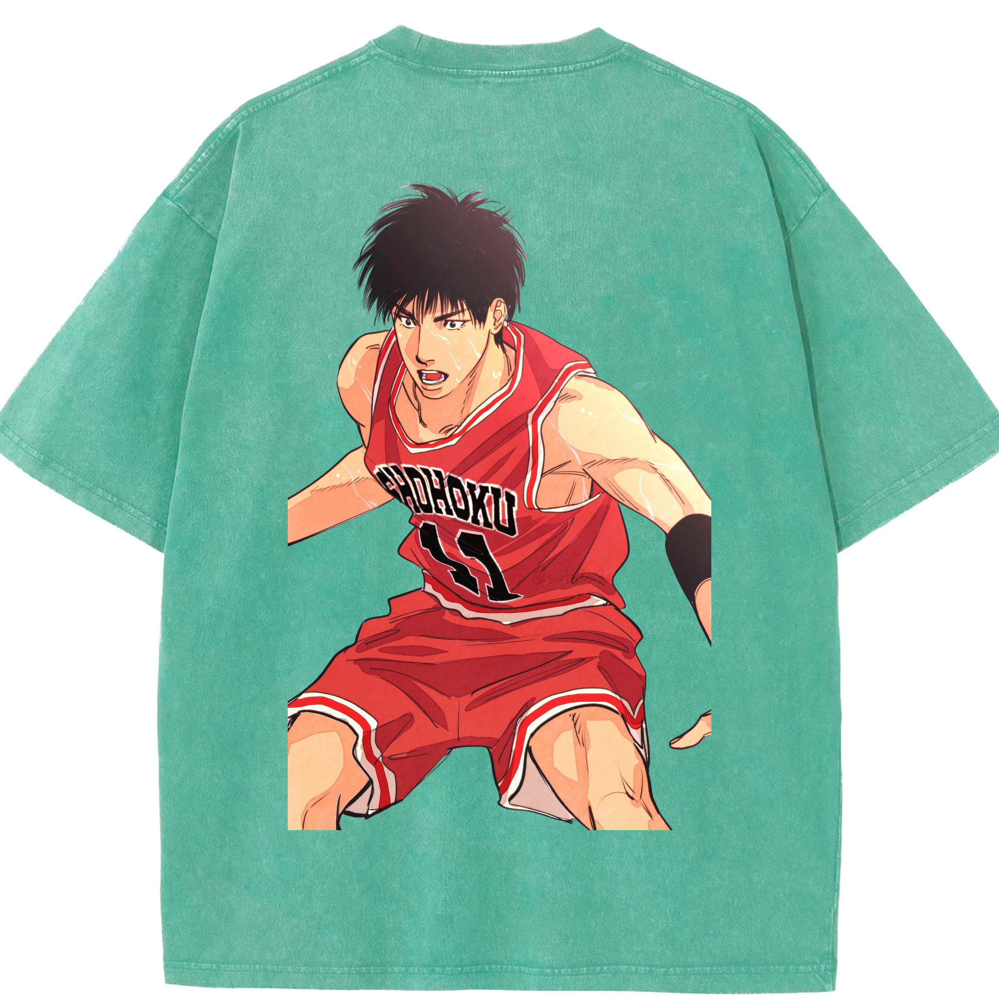 （画像用） SLAM DUNK／スラムダンク 綿100% ヴィンテージ風 半袖Tシャツ（背面プリント）